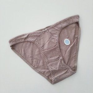VINTAGE French Dressing Bikini Panties, Taupe, Size Small (S)